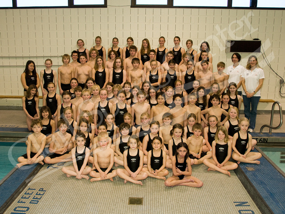 Sharks Swim Team 2009-2010 9x12
