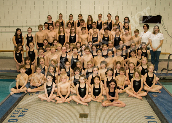 Sharks Swim Team 2009-2010 5x7